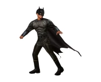 Includes: Batman muscle chest jumpsuit with boot tops, 3D belt, cape and mask